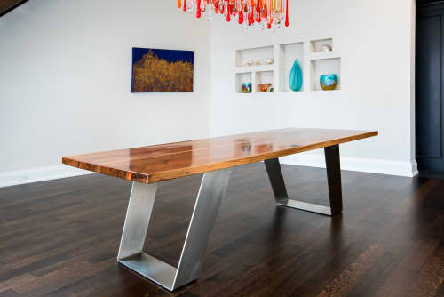 Jetson Table | Dining Table in Tables by ANAZAO INC.. Item made of walnut with steel