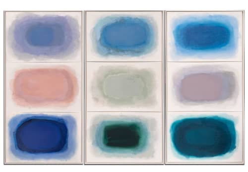 CONVERSATIONS 01/02/03 (polyptych) original painting | Oil And Acrylic Painting in Paintings by Stacey Warnix Studio