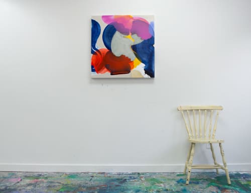 At Home | Oil And Acrylic Painting in Paintings by Claire Desjardins. Item composed of canvas