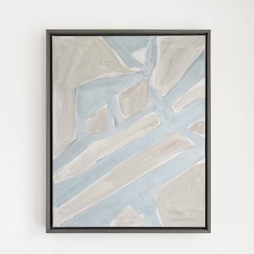 Blue Skies| Window Watching No. 1 | Mixed Media in Paintings by Kim Fonder