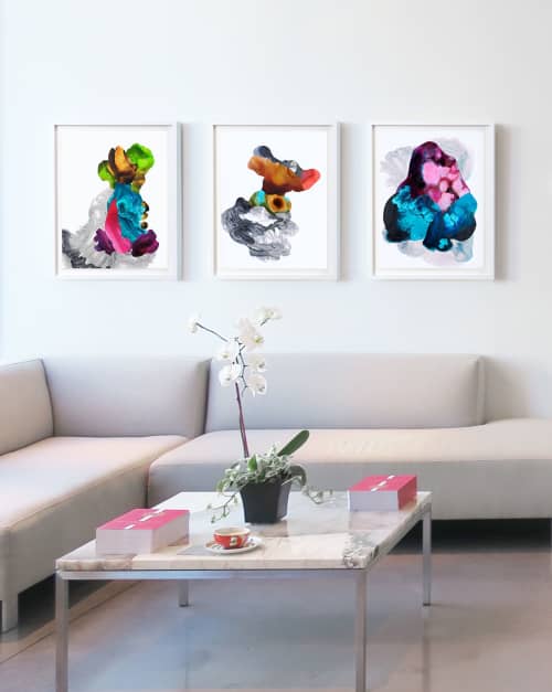 Fluere Ink Painting Collages by Laura Stack Art at Peterssen/Keller