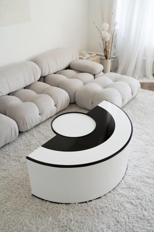 Half Moon Bay Coffee Table | Tables by Bezier Home. Item composed of wood in mid century modern or contemporary style