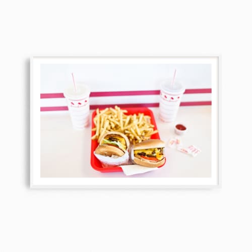 Colorful Americana wall art, 'In-N-Out Burger' photograph | Photography by PappasBland. Item composed of paper in contemporary or modern style