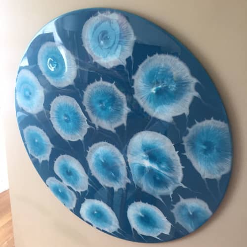 Into the Blue | Oil And Acrylic Painting in Paintings by Art By Skevi. Item composed of wood and canvas