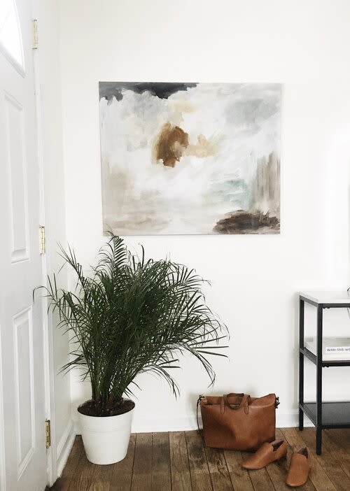 Oia | Oil And Acrylic Painting in Paintings by Emily Tingey. Item composed of canvas & synthetic