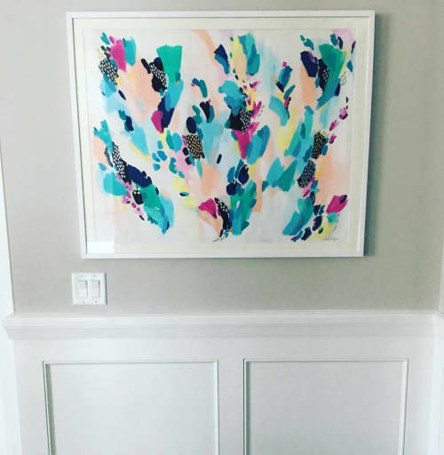 Abstract Painting | Oil And Acrylic Painting in Paintings by Laura Fedorowicz. Item made of canvas with synthetic