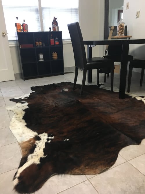 Cowhide Rug Accessories | Area Rug in Rugs by Gypsy Mountain Skulls. Item composed of fiber in contemporary or country & farmhouse style