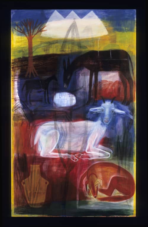 Eden | Oil And Acrylic Painting in Paintings by Joanne Hammer. Item made of canvas