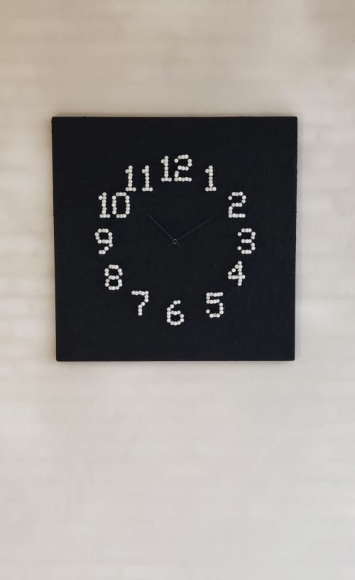 "Mocap moonwalk" illusionistic wall clock | Decorative Objects by JAN PAUL. Item made of wood with steel works with contemporary & industrial style