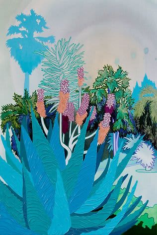 Landscaped #1 | Oil And Acrylic Painting in Paintings by Elizabeth Gahan. Item composed of canvas