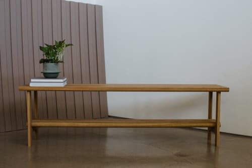 Amble Bench | Benches & Ottomans by HALF HALT | Reinli Street in Austin. Item made of oak wood compatible with minimalism and contemporary style