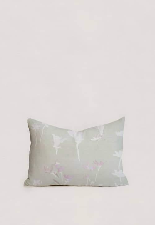 Desert Flowers - Sage Pillow | Pillows by BRIANA DEVOE. Item composed of cotton
