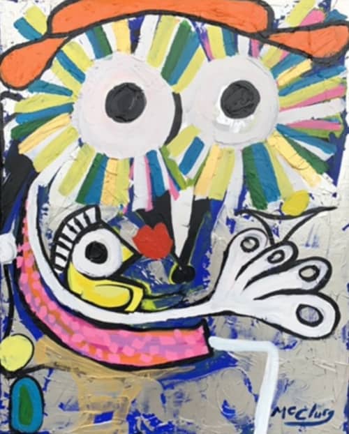 Lulu Bella in Havana | Oil And Acrylic Painting in Paintings by Lulu Bella Art. Item made of synthetic