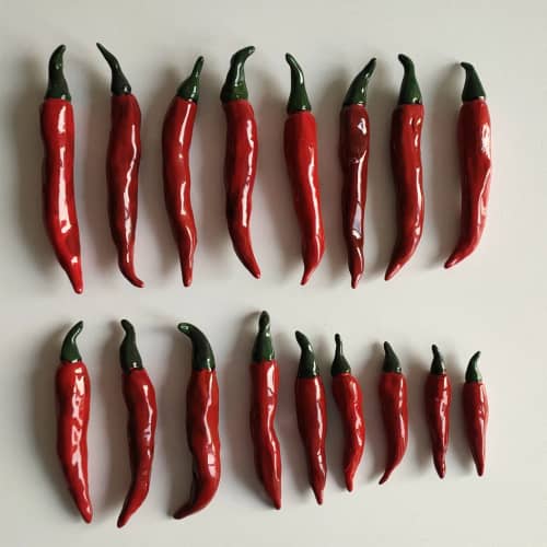 Chili Pepper | Ornament in Decorative Objects by Federica Massimi Ceramics. Item composed of ceramic in eclectic & maximalism or mediterranean style