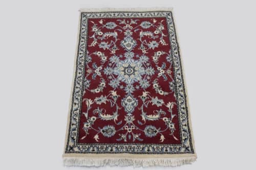 Red Traditional 3X5 Nain Persian Rug | Area Rug in Rugs by Magic Rugs. Item composed of wool in traditional style