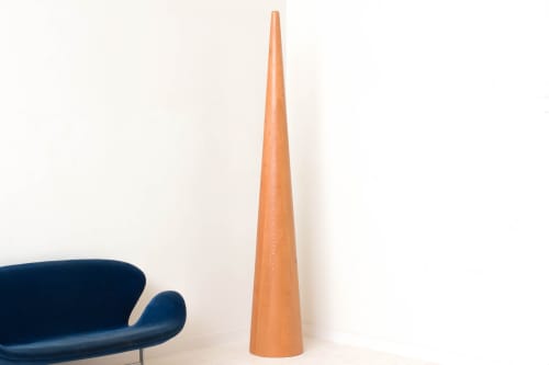 Cone Sculpture | Sculptures by Wake the Tree Furniture Co. Item composed of wood in minimalism or mid century modern style