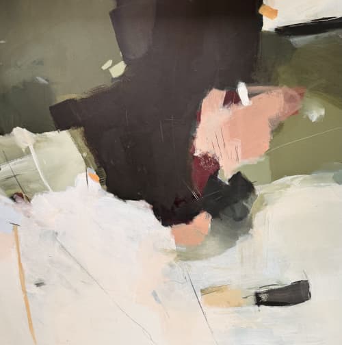 Large Abstract Painting | Oil And Acrylic Painting in Paintings by Arohika Verma. Item composed of canvas in mid century modern or contemporary style