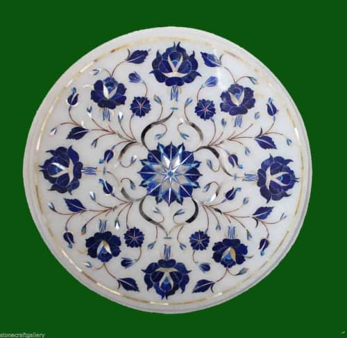 white marble table, coffee table, end table, tabletop | Tables by Innovative Home Decors. Item composed of marble in country & farmhouse or art deco style