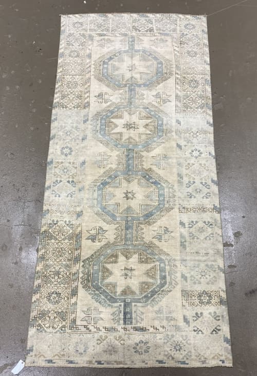Vintage Turkish Rug Anatolian Runner | 5.1 x 12.9 | Small Rug in Rugs by Vintage Loomz. Item made of wool works with boho & mid century modern style
