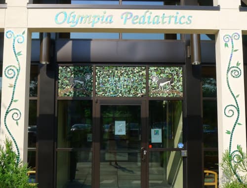 Mosaic Entryway | Art & Wall Decor by JK Mosaic, LLC | Olympia Pediatrics PLLC in Olympia. Item composed of glass