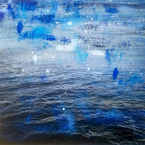 Sea III | Watercolor Painting in Paintings by Sven Pfrommer. Item composed of wood & paper