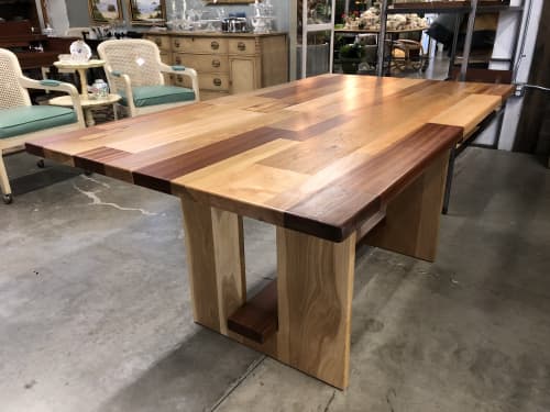 Mixed Hardwood Patchwork Table | Dining Table in Tables by Black Rose WoodCraft | Portland in Portland. Item made of oak wood