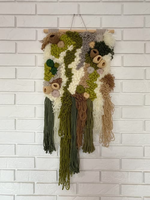 Unique coral reef wall art | Tapestry in Wall Hangings by Awesome Knots. Item composed of wood & cotton