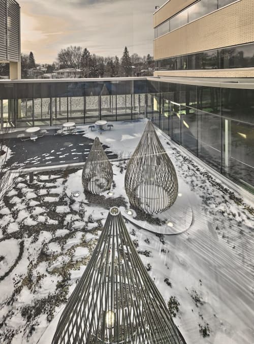 Raindrops | Public Sculptures by Linda Covit | Maisonneuve-Rosemont Hospital in Montréal