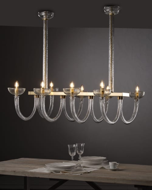 id041 | Chandeliers by Gallo. Item composed of metal & glass