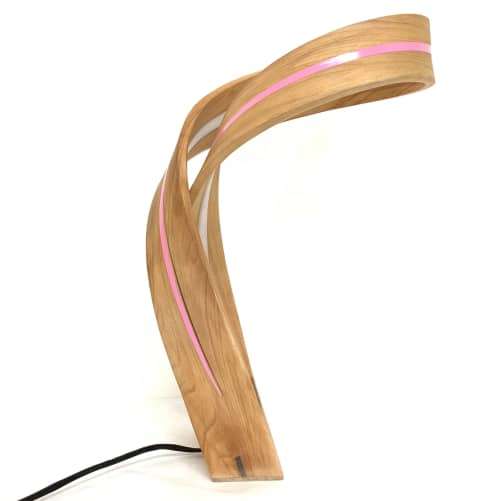 Ribbon Light | Table Lamp in Lamps by Art of Plants and Elliptic Designs. Item composed of wood