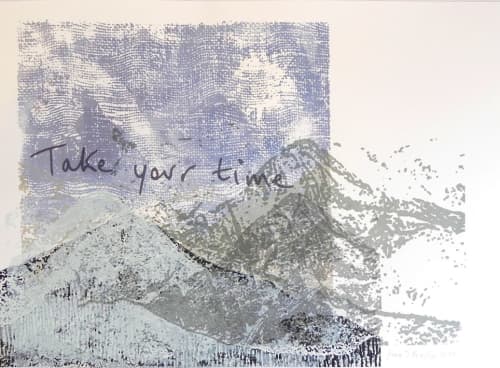 Take Your Time IV Print from Mountain series | Prints by Sara J Beazley. Item made of paper