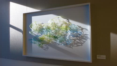Light Forms 5 - wall sculpture | Wall Hangings by Jane Guthridge | PNC Wealth Management in Denver. Item made of metal & synthetic