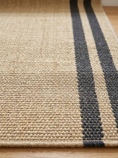 Handwoven Woolen Runner Rug | Rugs by Evergreen Carpets. Item made of wool works with boho & minimalism style