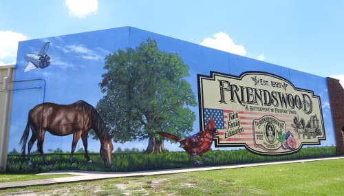 The Firendswood mural | Street Murals by Anat Ronen | Sherwin-Williams Paint Store in Friendswood