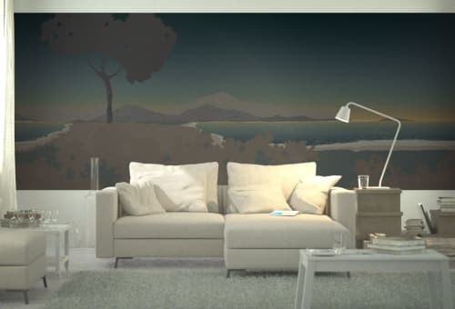 The Vista Collection (Twilight) | Wallpaper in Wall Treatments by Baron Paris Studio. Item made of fabric with paper