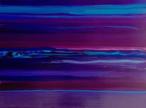 Good Vibrations.  Painting | Oil And Acrylic Painting in Paintings by Alice Lipping | Astoria Park Wine & Spirits in Queens. Item composed of canvas and synthetic