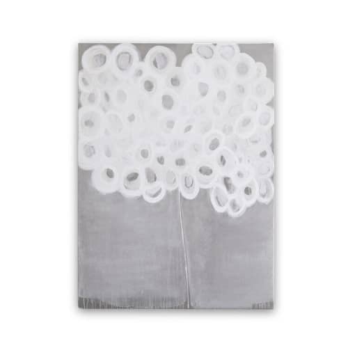 BIANCO CERCHIA PERLA XXX | Mixed Media by Kim Fonder. Item composed of canvas