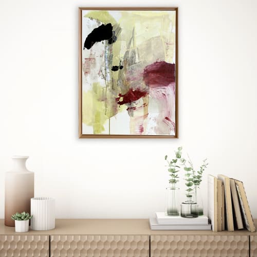 "Romance Novel" 2022 Original Painting | Mixed Media by Jessalin Beutler. Item made of canvas with synthetic works with contemporary style