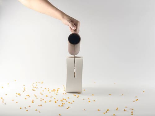 Ampolle - alto | Vase in Vases & Vessels by gumdesign. Item made of metal with marble works with modern style