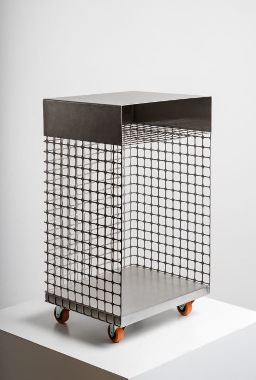 Mobile Stainless Accent Table | Side Table in Tables by Alust. Item made of steel compatible with minimalism and industrial style