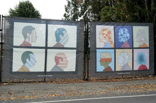The Four Kinds of Men, The Six Kinds of Women | Street Murals by Alan Rose