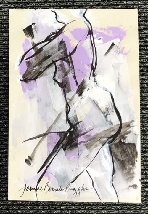 Determination | Oil And Acrylic Painting in Paintings by Joanne Beaule Ruggles. Item made of paper works with contemporary & modern style