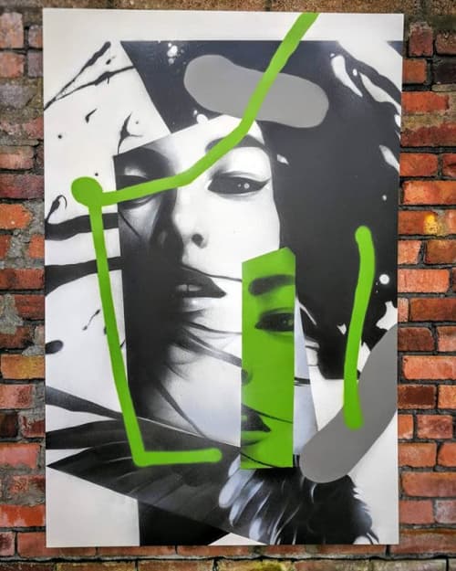 Crow | Oil And Acrylic Painting in Paintings by Bradley Rmer | Private Residence - Cardiff, UK in Cardiff. Item composed of canvas & synthetic