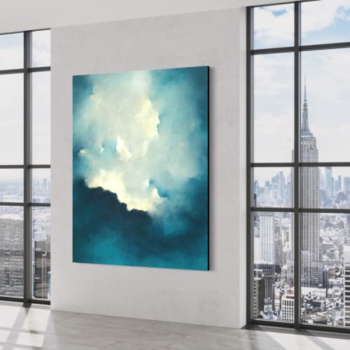Our chats at night | Mixed Media by Francesca Borgo. Item made of canvas works with minimalism & contemporary style