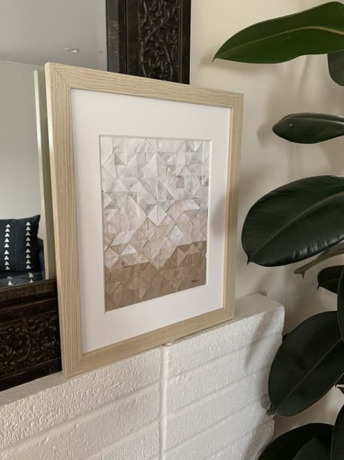 Folded paper art | Oil And Acrylic Painting in Paintings by Studio NEA Design. Item composed of paper