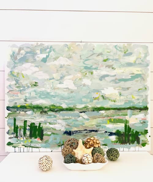 Sweet Marsh 2 | Oil And Acrylic Painting in Paintings by Dawn Newbern Art. Item composed of canvas in coastal style