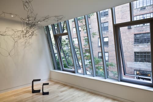 Synapse Straw Installation | Sculptures by Pryor Callaway Art and Design | Waterfall Mansion and Gallery in New York. Item composed of steel