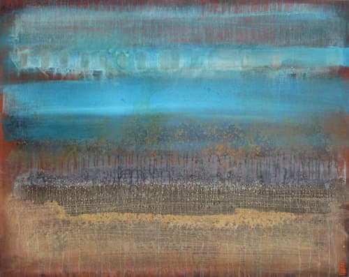 Magnetosphere | Oil And Acrylic Painting in Paintings by Stacy D'Aguiar. Item composed of steel and synthetic