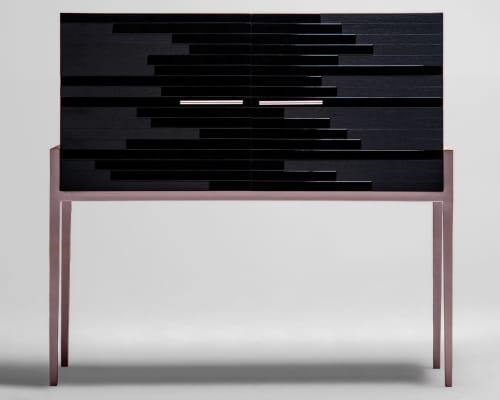 Vind Modern Sideboard in Rosé | Cabinet in Storage by Lara Batista. Item composed of wood