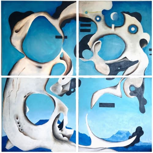 A Trip to Georgia | Oil And Acrylic Painting in Paintings by Mud Studio, South Africa. Item composed of canvas